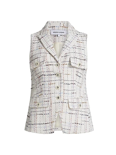 Benny Tweed Button-Front Vest