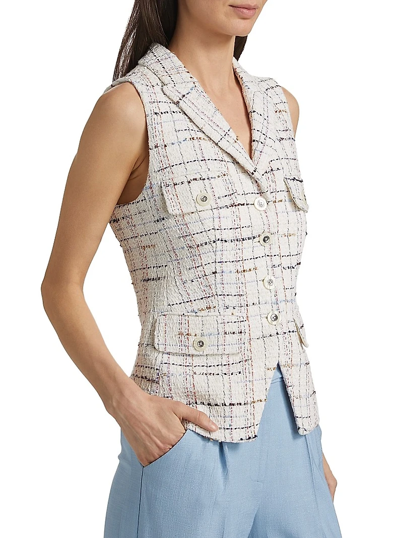 Benny Tweed Button-Front Vest
