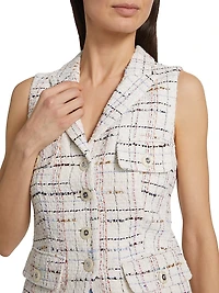 Benny Tweed Button-Front Vest