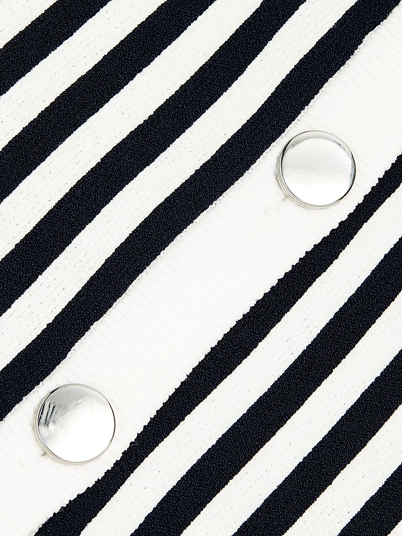 Leland Striped Knit Crop Vest