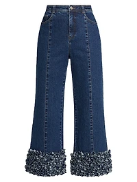 Petal Ethel Embellished Denim Crop Jeans
