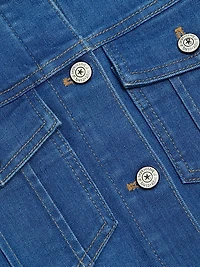 Tia Stretch-Denim Tie-Waist Minidress