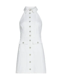 Lillian Cotton-Blend Sleeveless Minidress