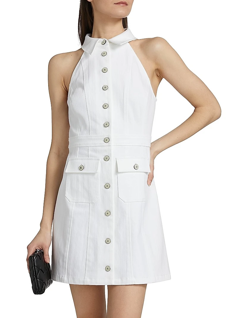 Lillian Cotton-Blend Sleeveless Minidress