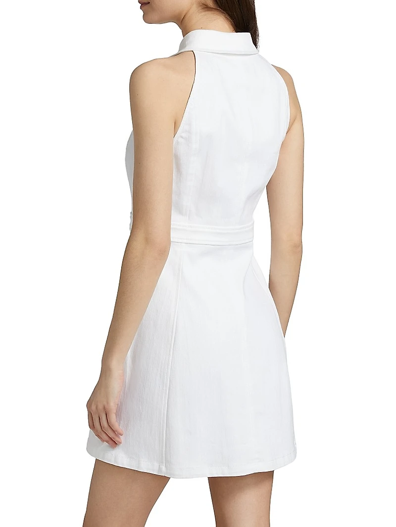 Lillian Cotton-Blend Sleeveless Minidress