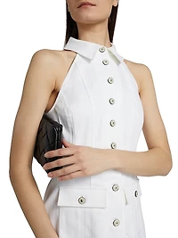 Lillian Cotton-Blend Sleeveless Minidress