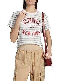 St Tropez New York Striped Cotton T-Shirt