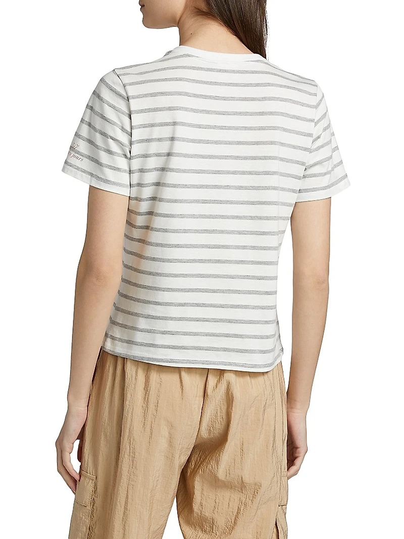 St Tropez New York Striped Cotton T-Shirt