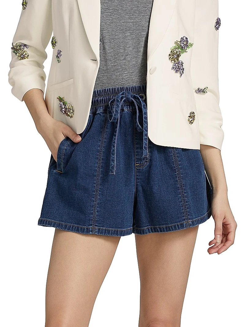 Paige Stretch-Denim Shorts