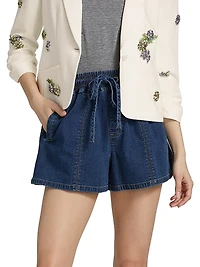 Paige Stretch-Denim Shorts