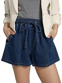Paige Stretch-Denim Shorts