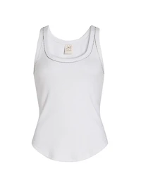 Quenta Crystal-Embellished Stretch-Cotton Tank