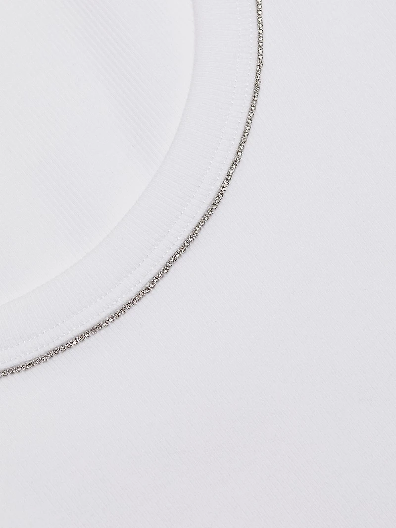 Quenta Crystal-Embellished Stretch-Cotton Tank