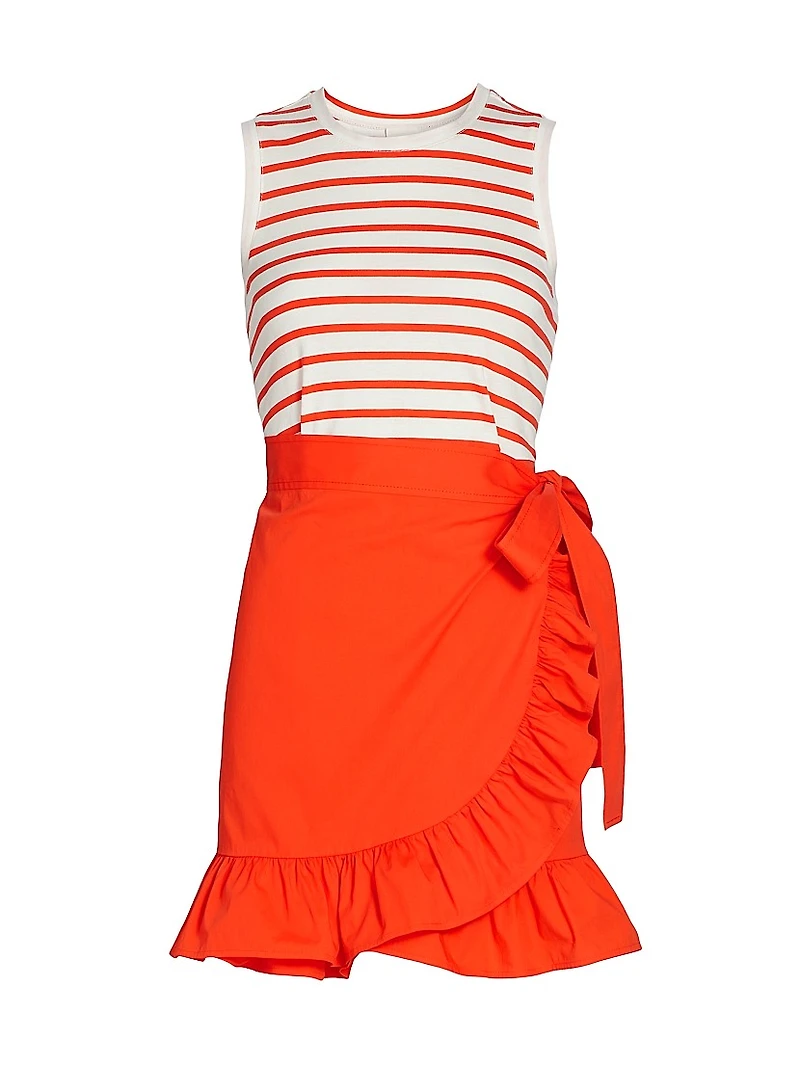 Mahlia Striped Tie-Waist Minidress