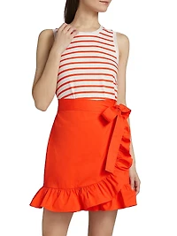 Mahlia Striped Tie-Waist Minidress