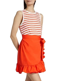 Mahlia Striped Tie-Waist Minidress