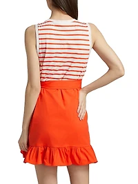 Mahlia Striped Tie-Waist Minidress