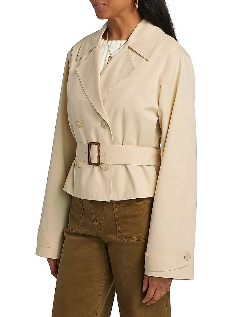 The Uniform Cropped Trench Coat
