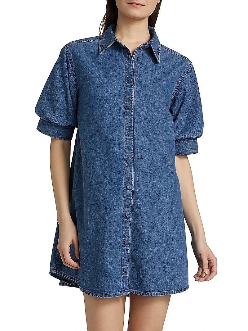 The Play Cotton Denim Minidress
