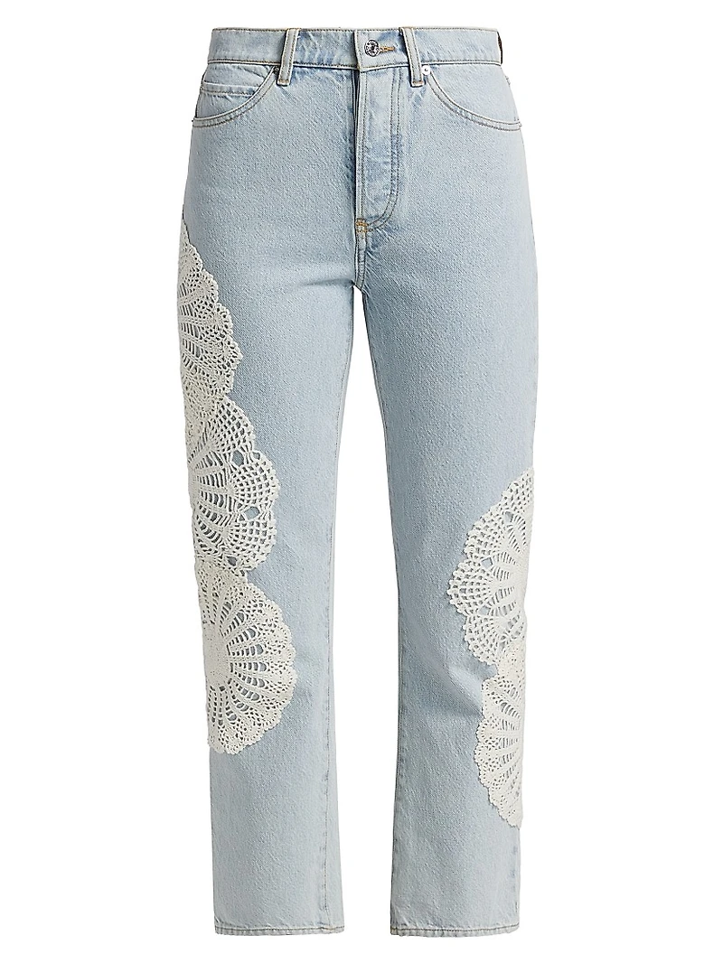 The Crochet Vertical Crop Jeans