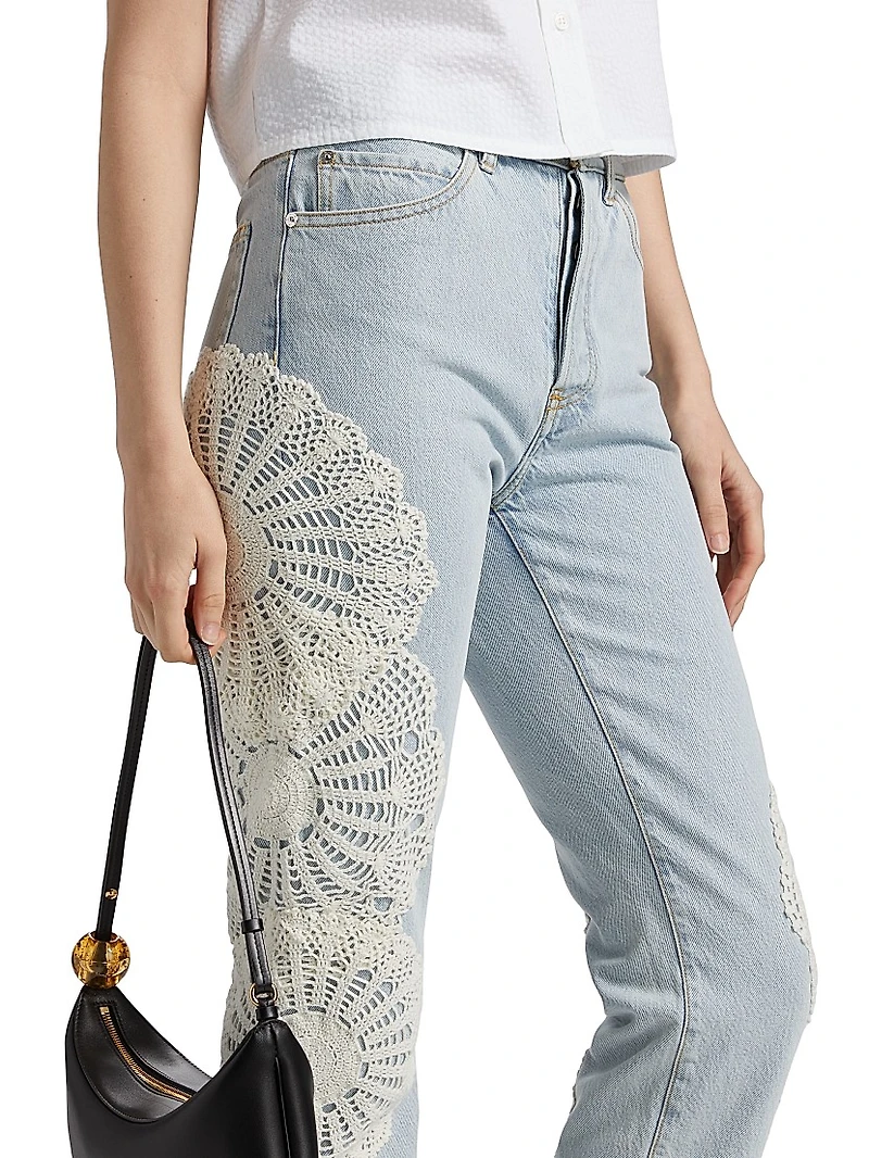 The Crochet Vertical Crop Jeans
