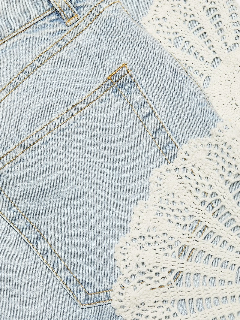 The Crochet Vertical Crop Jeans