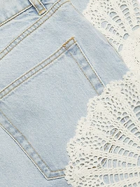 The Crochet Vertical Crop Jeans