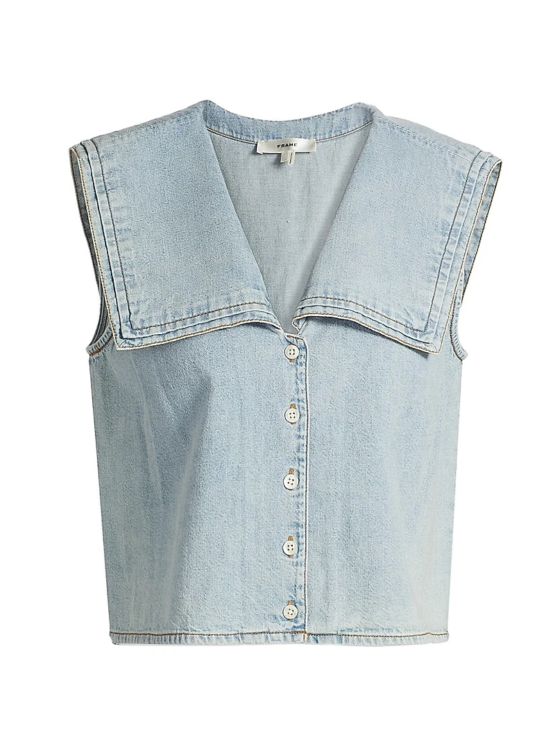The Yacht Cotton Denim Top
