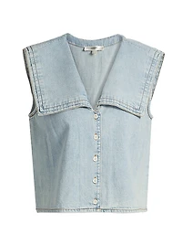 The Yacht Cotton Denim Top