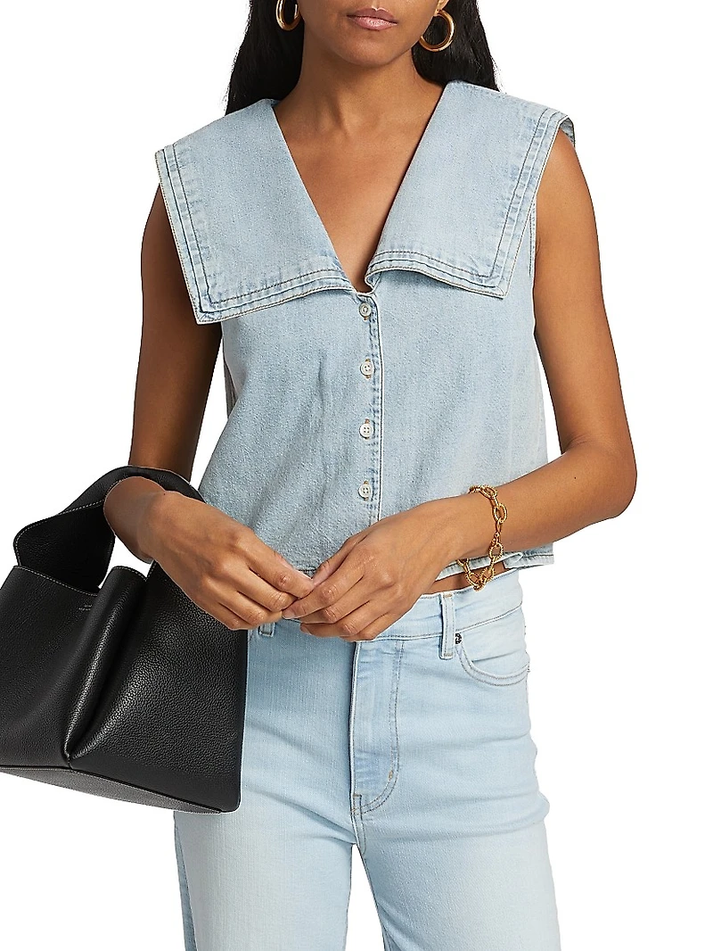 The Yacht Cotton Denim Top