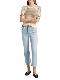 The Marina Striped Linen-Blend Sweater
