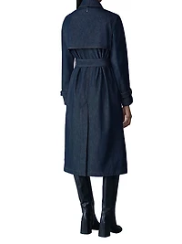 India Cotton Denim Trench Coat