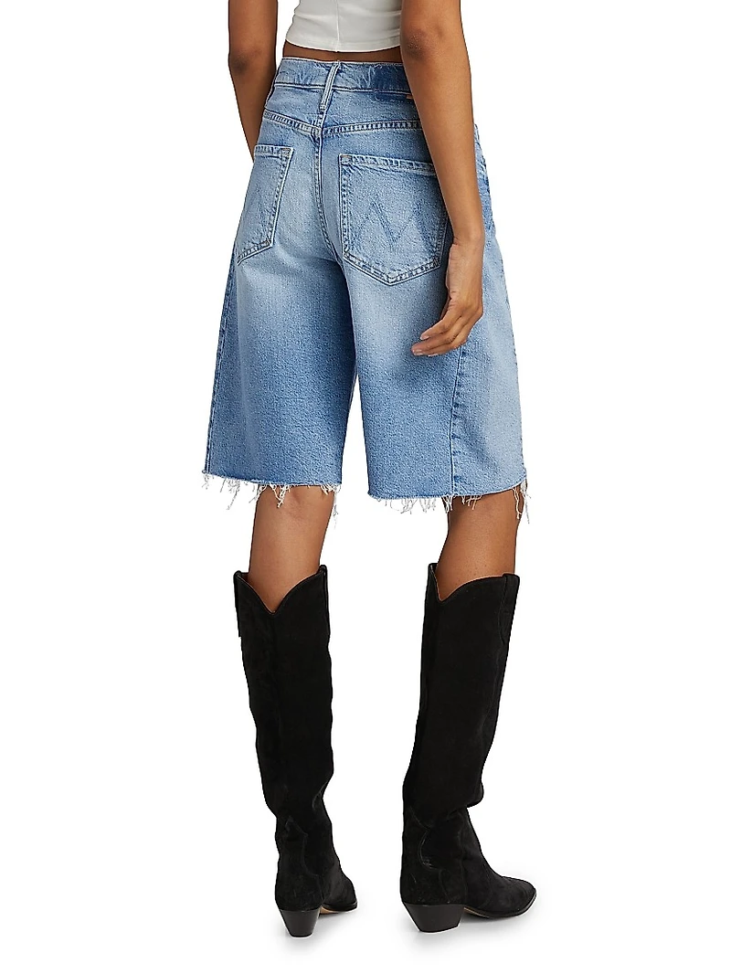 The Half-Pipe Bermuda Frayed Denim Shorts