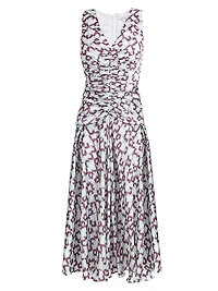 Ruched A-Line Midi-Dress