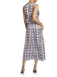 Ruched A-Line Midi-Dress