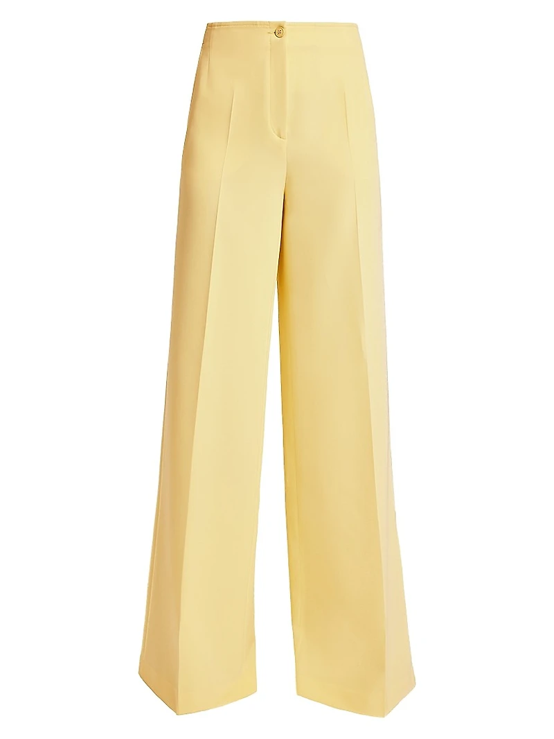 Techno Crepe Wide-Leg Pants
