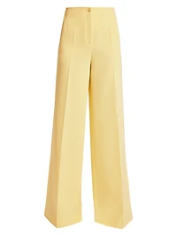 Techno Crepe Wide-Leg Pants