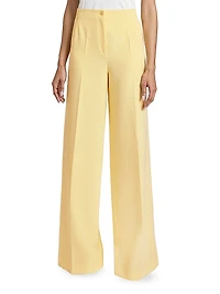 Techno Crepe Wide-Leg Pants