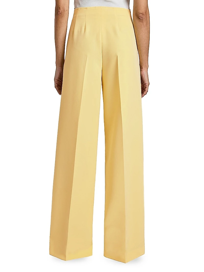 Techno Crepe Wide-Leg Pants