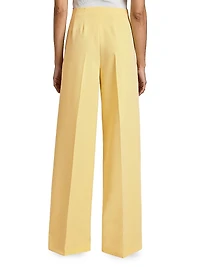 Techno Crepe Wide-Leg Pants