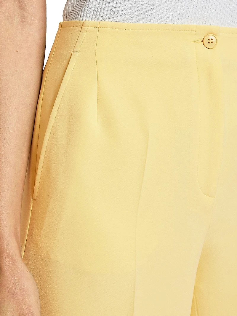 Techno Crepe Wide-Leg Pants