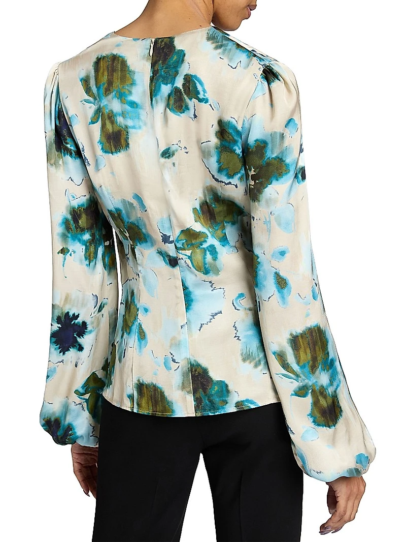 Floral Long-Sleeve Blouse