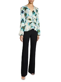 Floral Long-Sleeve Blouse