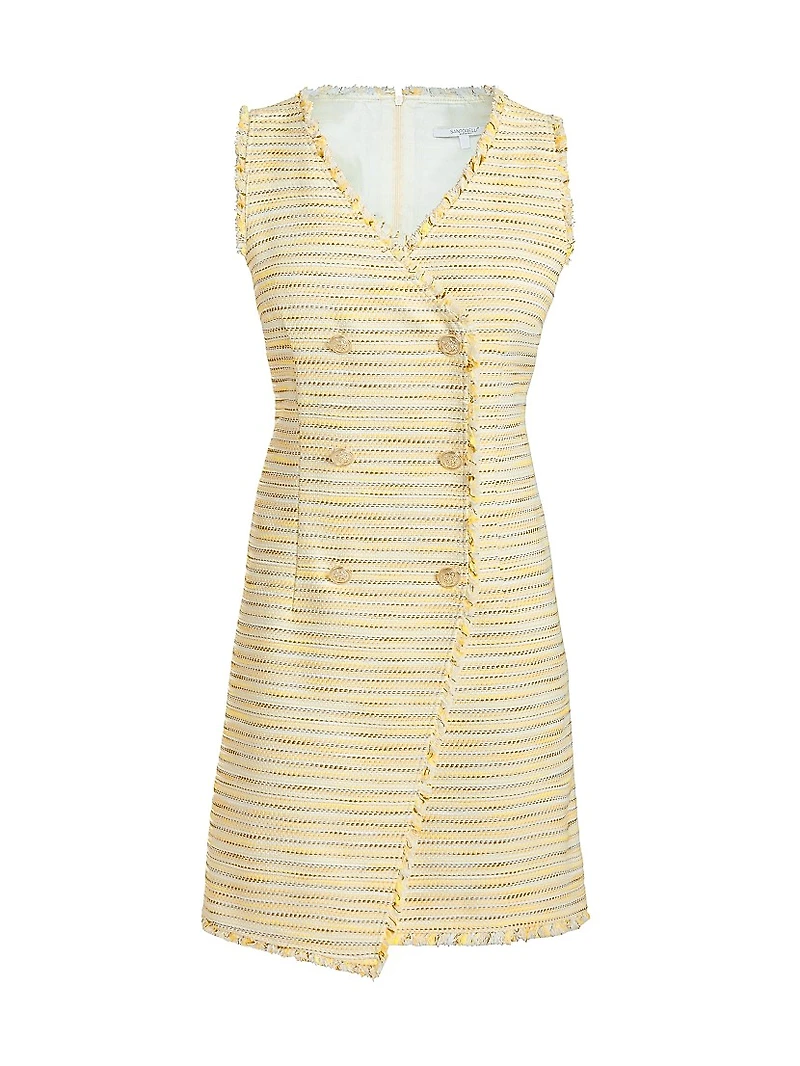 Cotton-Blend Tweed Sleeveless Dress