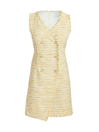 Cotton-Blend Tweed Sleeveless Dress