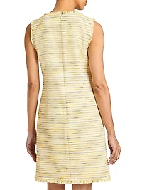 Cotton-Blend Tweed Sleeveless Dress