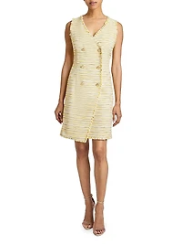 Cotton-Blend Tweed Sleeveless Dress