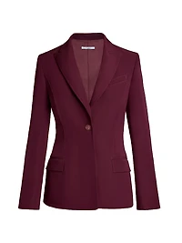 Single-Button Peak-Lapel Jacket