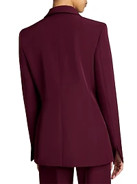 Single-Button Peak-Lapel Jacket