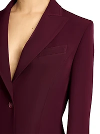 Single-Button Peak-Lapel Jacket